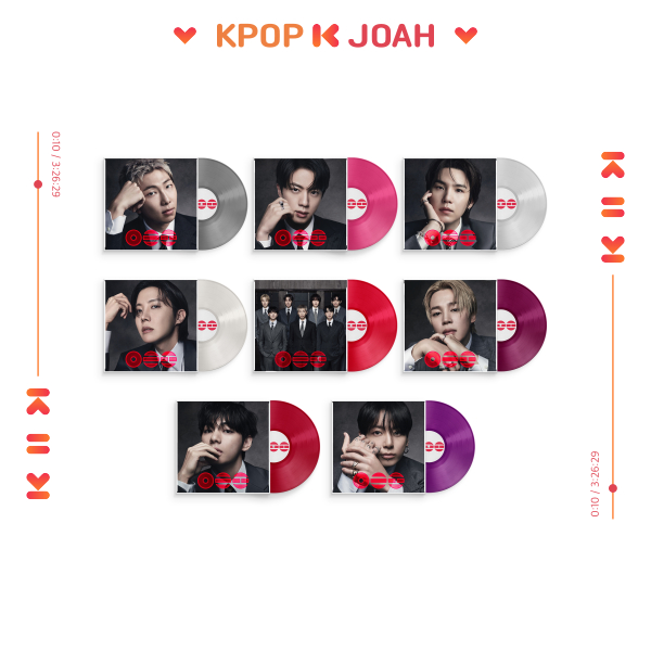 BTS ARIRANG Standard Vinyl LP 集合 BTS ARIRANG 5th Album Standard LP V Velvet Red Version Sleeve+