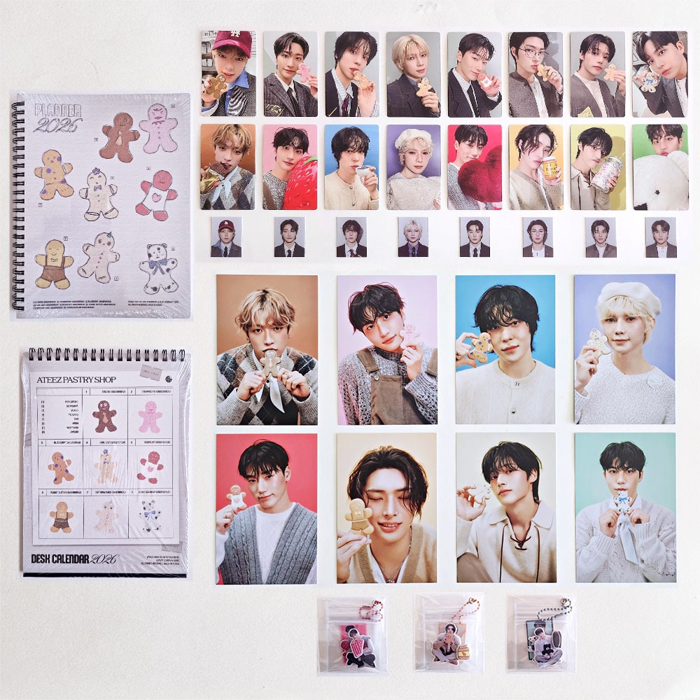 Na Mão] ATEEZ 2026 Saudações Da Temporada Photocard ID Foto Cartão