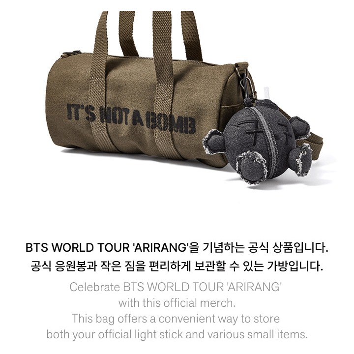 Official Light Stick Bag) BTS - World Tour [ARIRANG] MD (24th Jun
