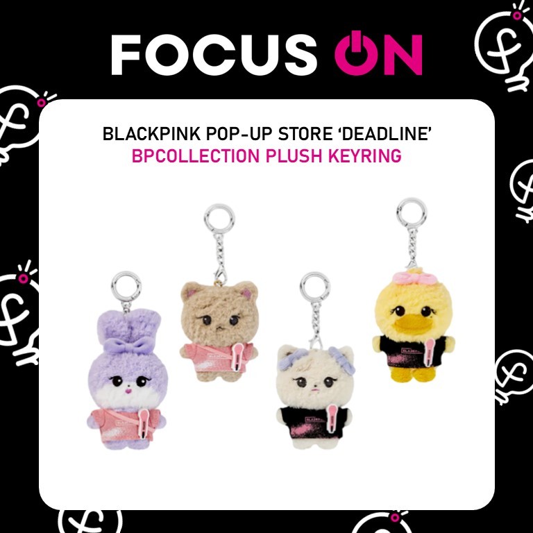 韓国 限定 BLACKPINK プラッシュ キーリング ポップアップ セット BLACKPINK DEADLINE POP-UP MD PLUSH KEYRING | Shopee Brasil