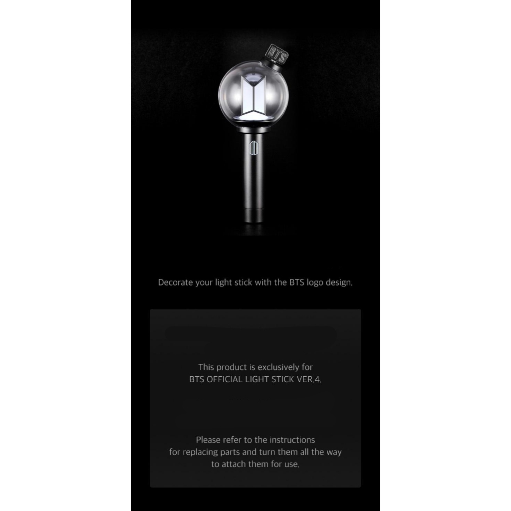 BTS OFFICIAL LIGHT STICK VER.4 PARTS - ARMY BOMB VER.4 PARTS (BTS