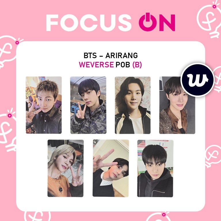BTS POB WEVERSE ARIRANG PHOTOCARD | Shopee Brasil