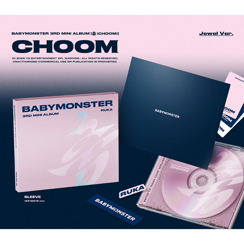 babymonster CHOOM jewel case 6形態 新品×5 BABYMONSTER 3rd Mini Album [ CHOOM ] Jewel 6 Ver set | Shopee Brasil