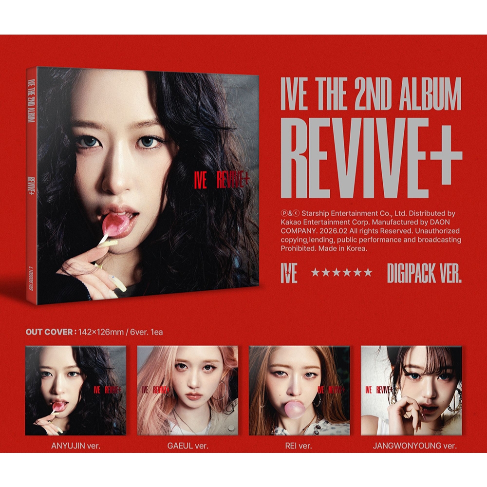 POB] [6 SET](DIGIPACK ver.) IVE [REVIVE+] 2nd ALBUM (24th Feb.2026