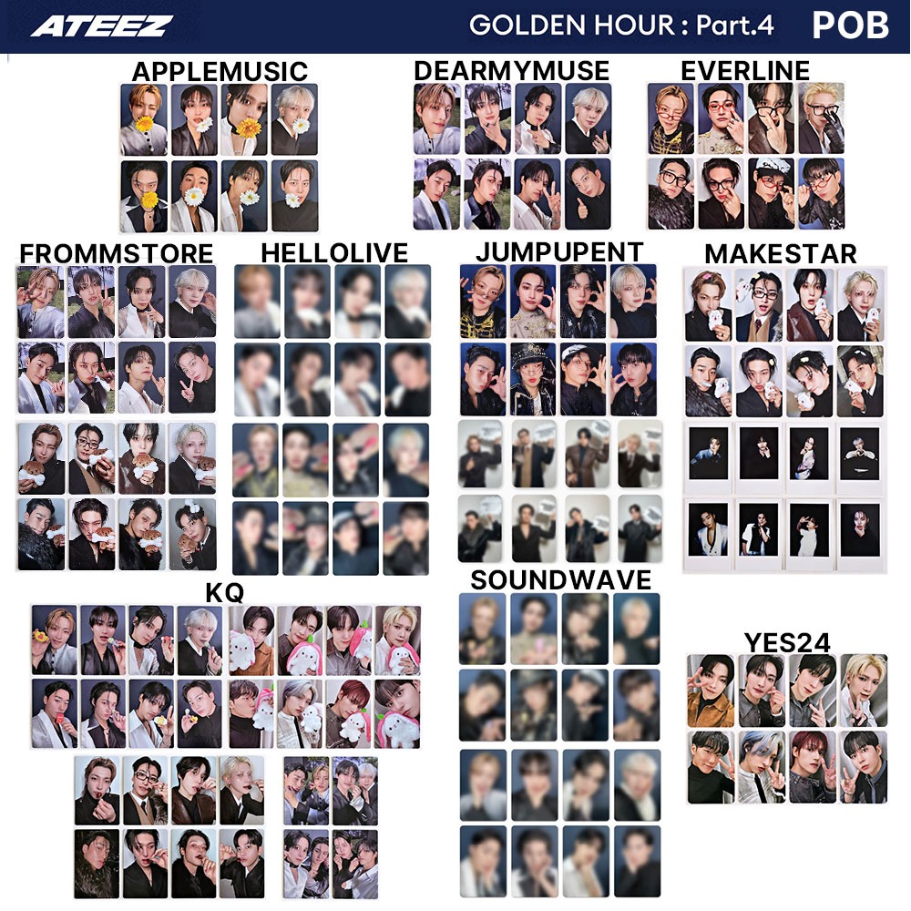 ateez golden hour part.4 makestar 80枚 ATEEZ 13o Mini Álbum Golden Hour Parte . 4 Makestar KQ AppleMusic