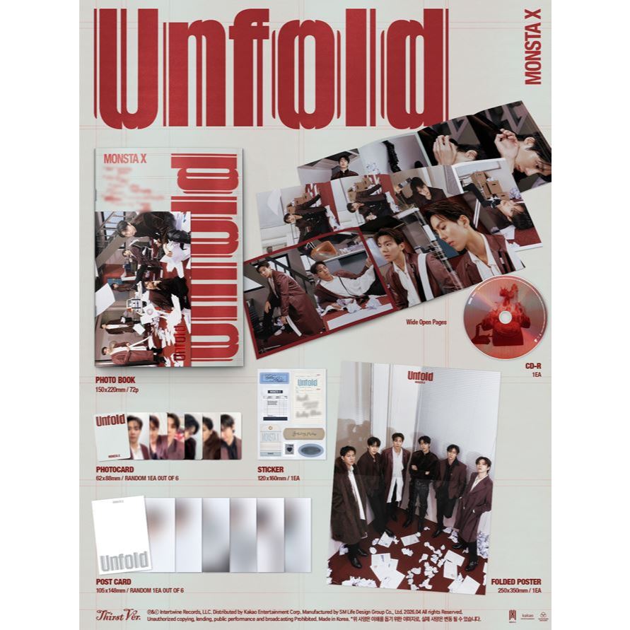 MONSTA X Album [ Unfold ] | Shopee Brasil