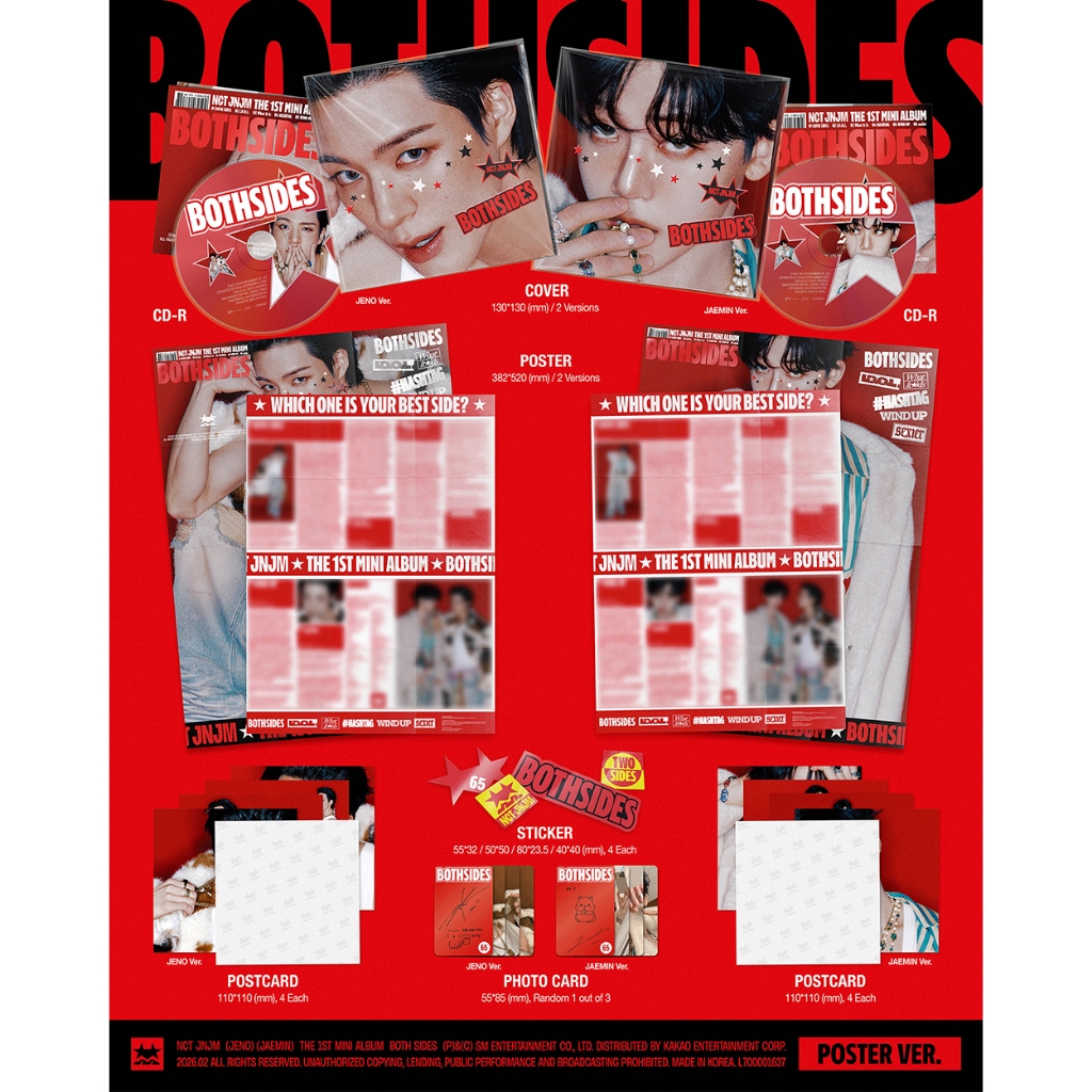NCTJNJM BOTH SIDES 10枚セット NCT DREAM) NCT JNJM 1st Mini Album - BOTH SIDES (POSTER Ver