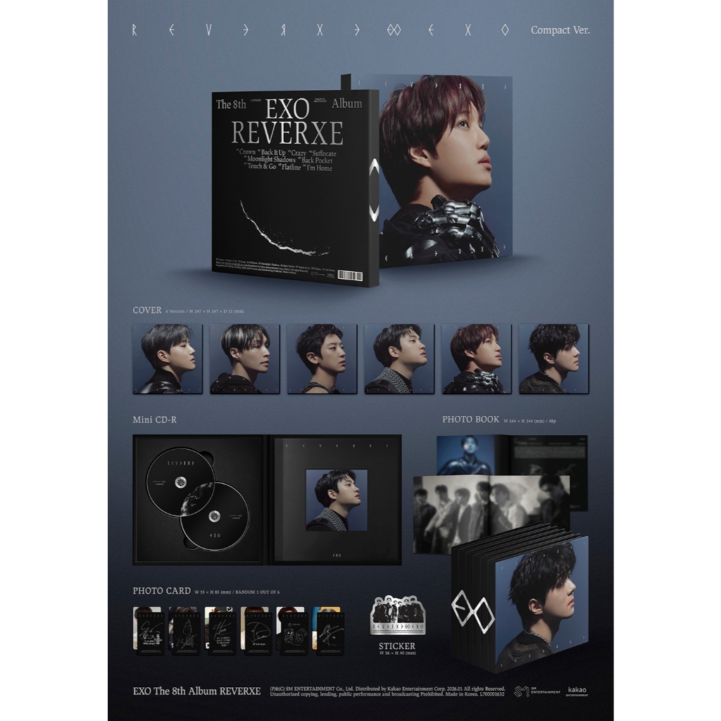 Compact Ver.) EXO 8th Full Album - REVERXE | Shopee Brasil