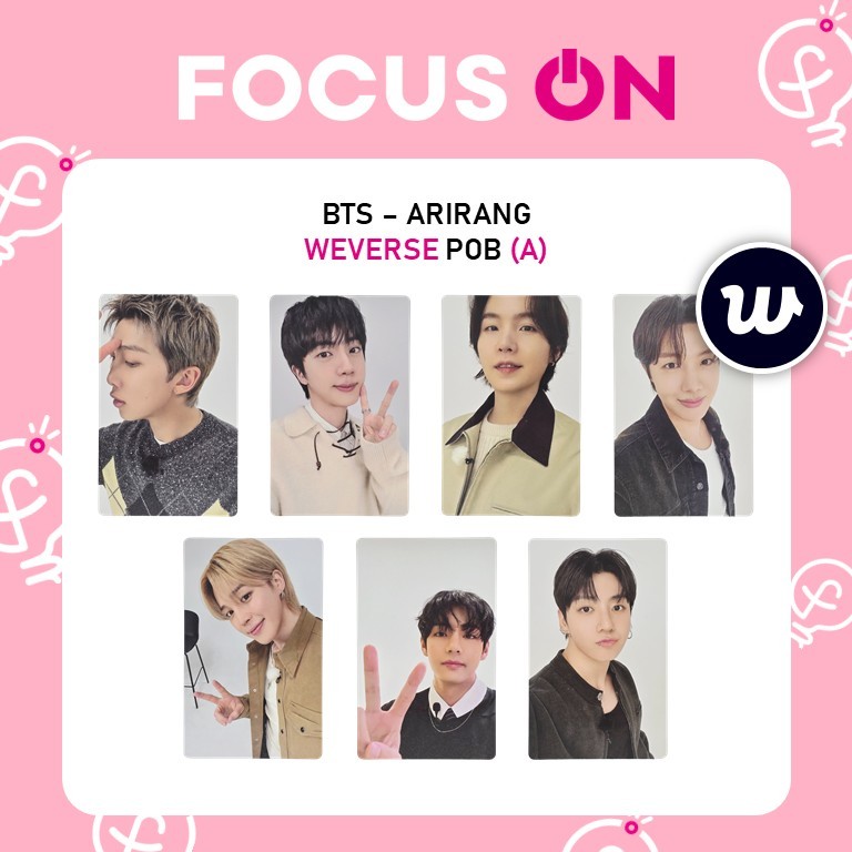 いちごBTS ARIRANG V Weverse JP POB BTS POB WEVERSE ARIRANG PHOTOCARD | Shopee Brasil