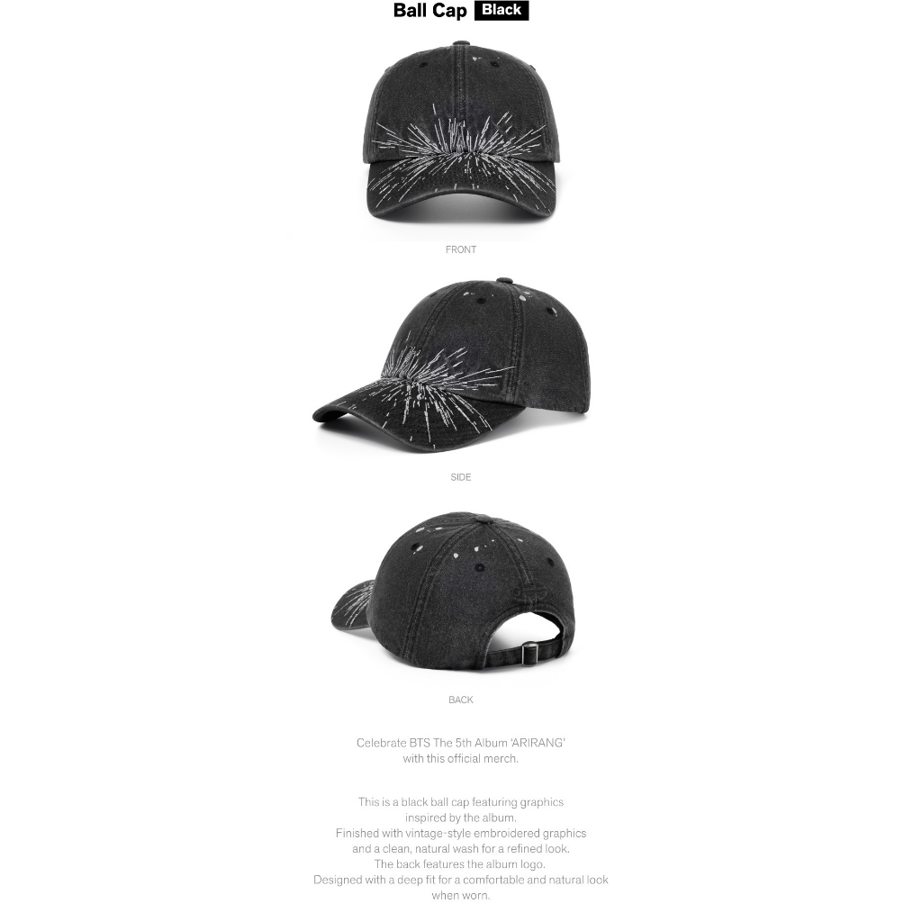 Ready Stock] BTS World Tour Arirang & Love Yourself Ball Cap