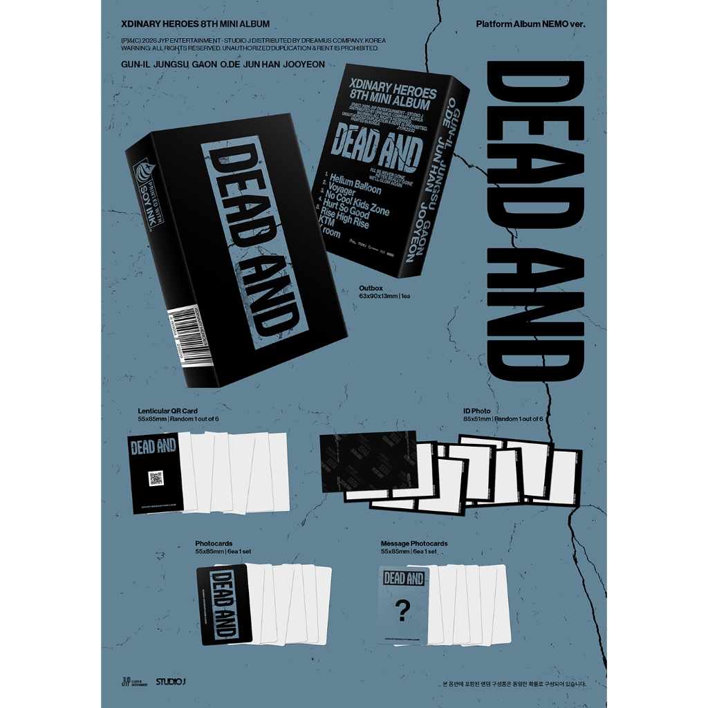 Xdinary Heroes 8th Mini Album - DEAD AND (Platform Album NEMO ver