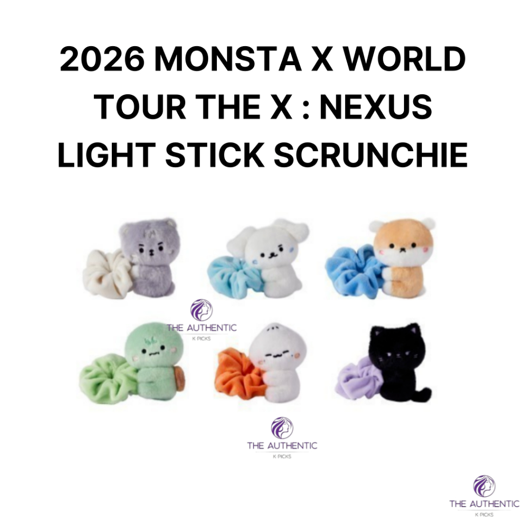 2026 MONSTA X WORLD TOUR THE X : NEXUS LIGHT STICK SCRUNCHIEPLEMUSIC Gift } TXT-Temporada De : Juventude