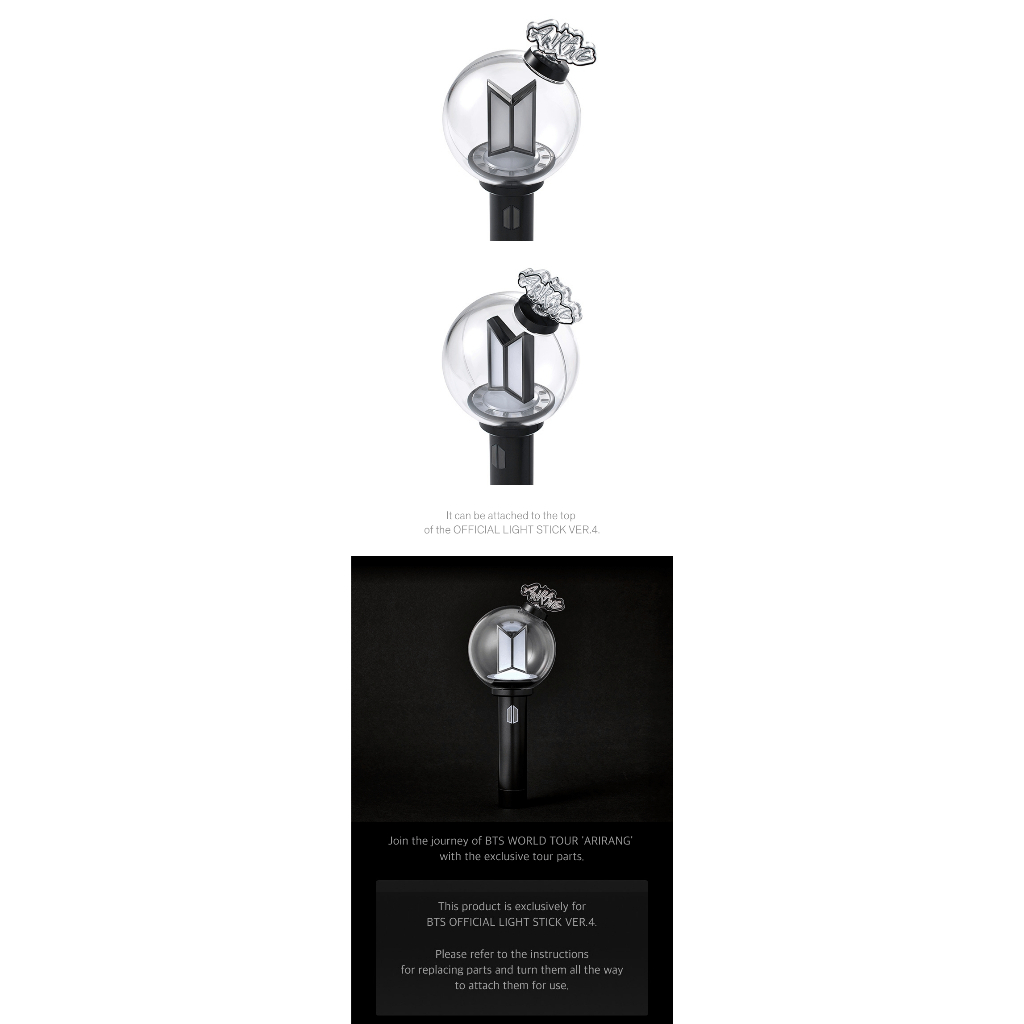 【新品】BTS OFFICIAL LIGHT STICK VER.4 ペンラ BTS Official Light Stick Ver.4 Parts (BTS ver. ARMY ver. & Tour