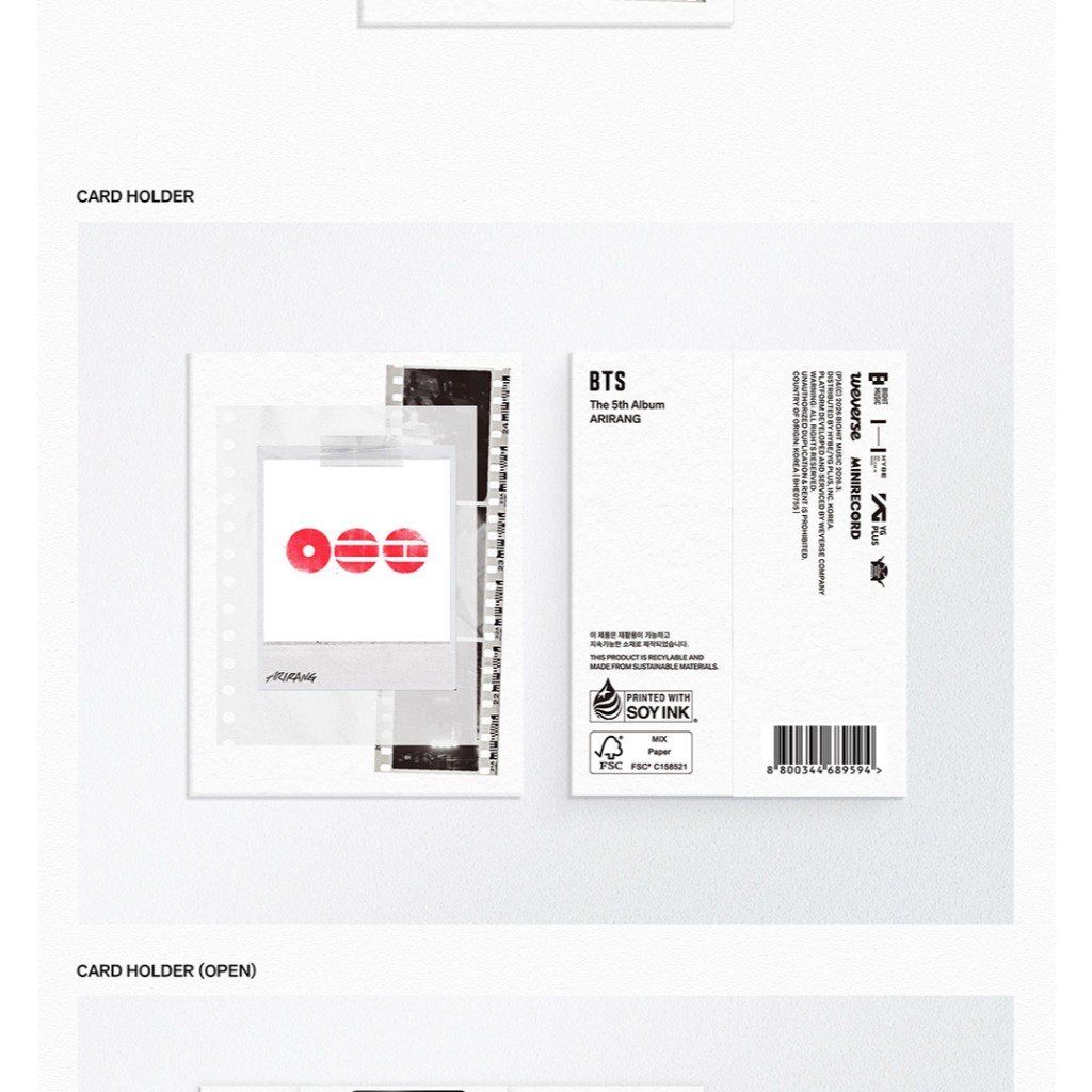 POB] (WEVERSE ALBUMS ver.) BTS [ARIRANG] 5th Full Album (20th Mar