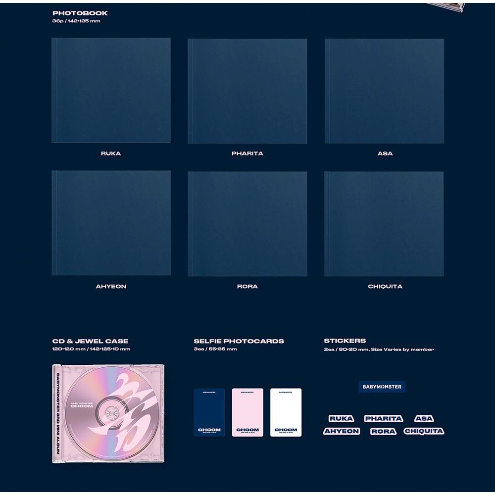 BABYMONSTER - 3rd MINI ALBUM [CHOOM] (Jewel Ver.) | Shopee Brasil