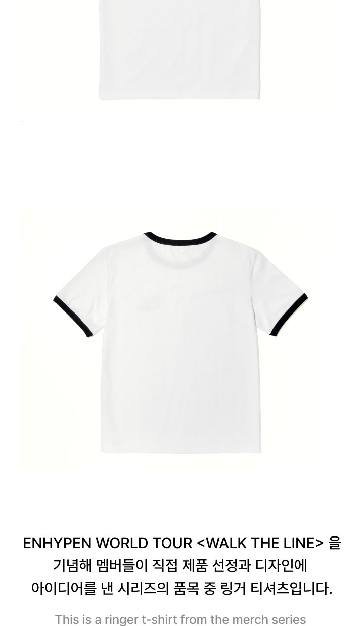 ENHYPEN　WALK THE LINE　Ringer T-shirt Pre-Order) ENHYPEN [WALK THE LINE] Ringer T-Shirt – KPOP2U_Unnie
