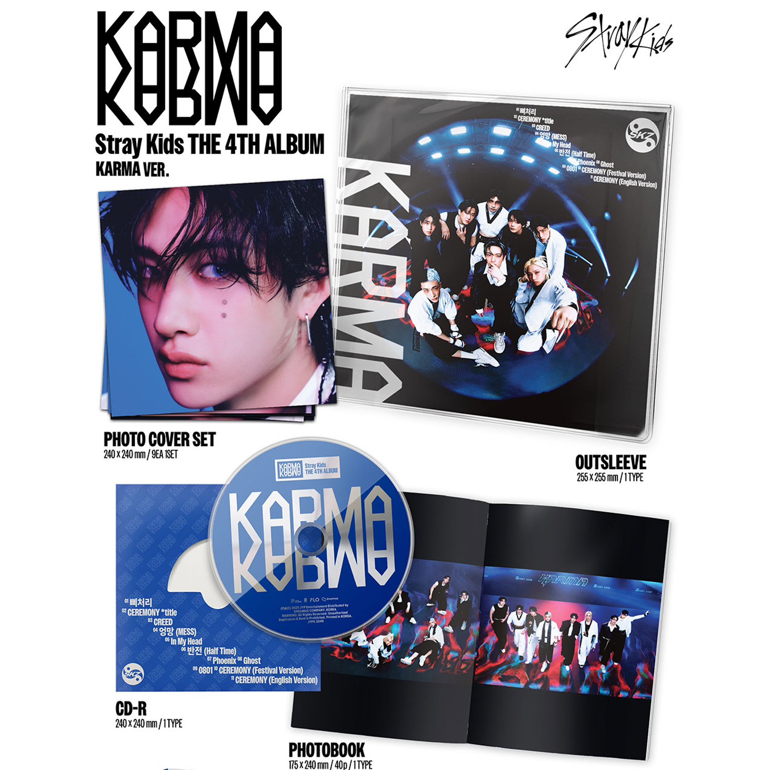 Stray Kids KARMA ceremony9枚 フライヤーコンプリート Stray