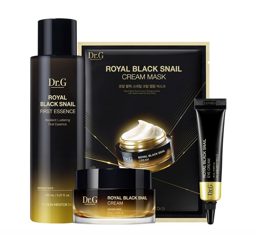 🇰🇷 [Dr.G] Royal Black Snail Special Set I Essence 165ml + Cream 50 ml ...