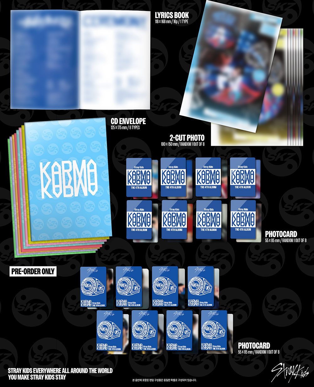 POB][8 SET] (ACCORDION ver.) Stray Kids (SKZ) [KARMA] 4th FULL