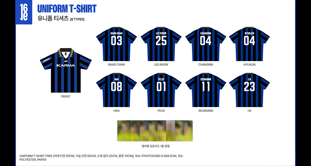 UNIFORM T-SHIRT) Stray Kids [KARMA] POP-UP STORE MERCH (29th Oct