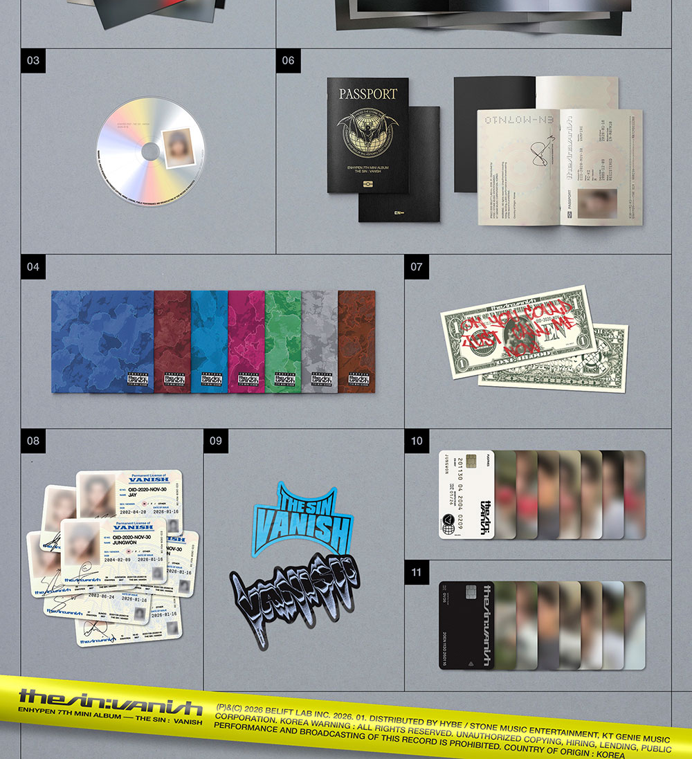 POB][7 SET](FUGITIVES ver.) ENHYPEN [THE SIN : VANISH] 7th MINI