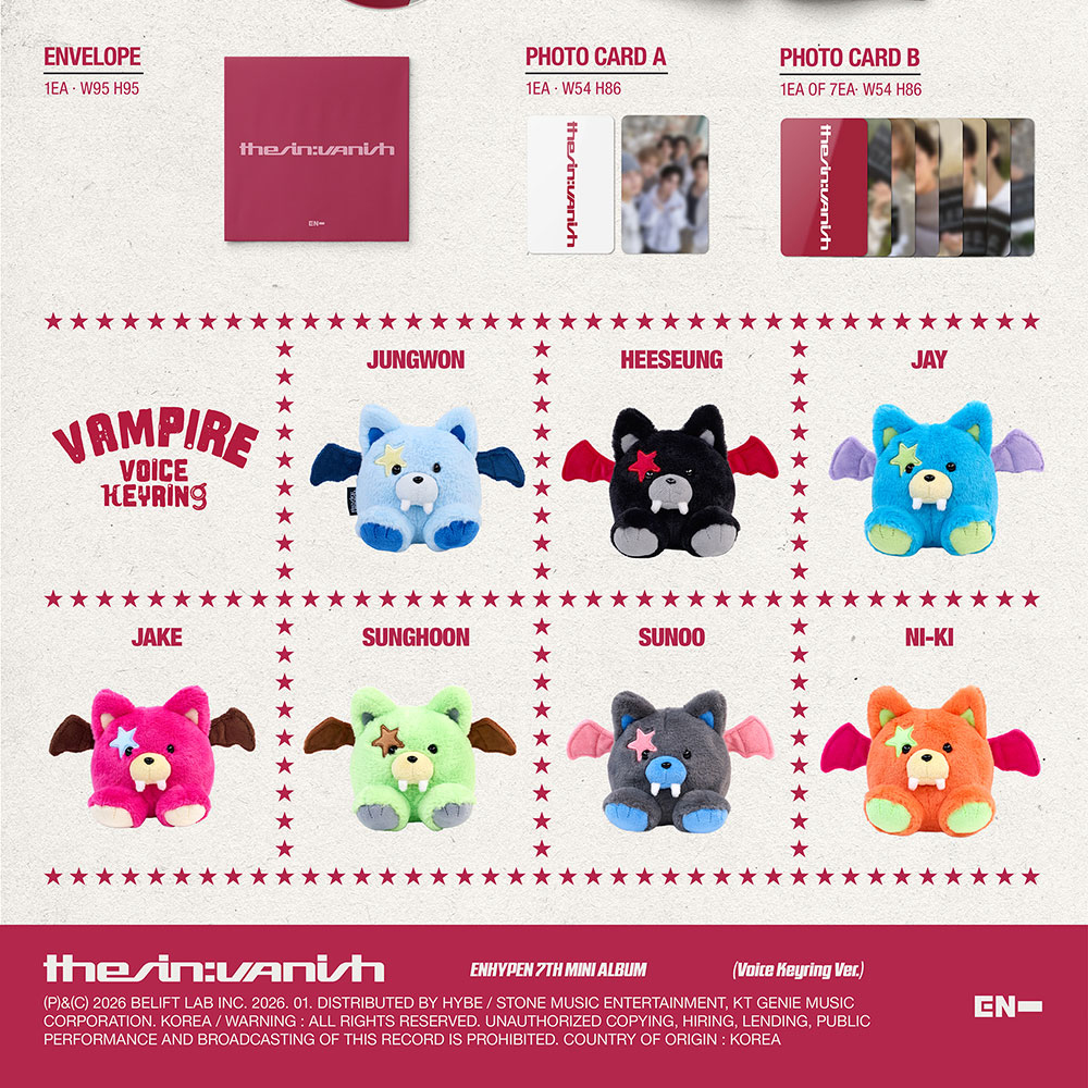 Voice Keyring Ver.) ENHYPEN [THE SIN : VANISH] 7th Mini Album