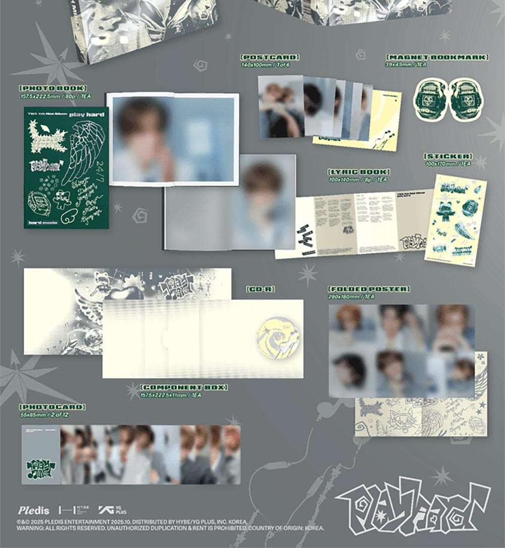 Album Mini TWS 'Play Hard' 4th (Play Mode Ver.) – CD + Photobook + Photocards Aléatoires – K-Pop – Original Corée