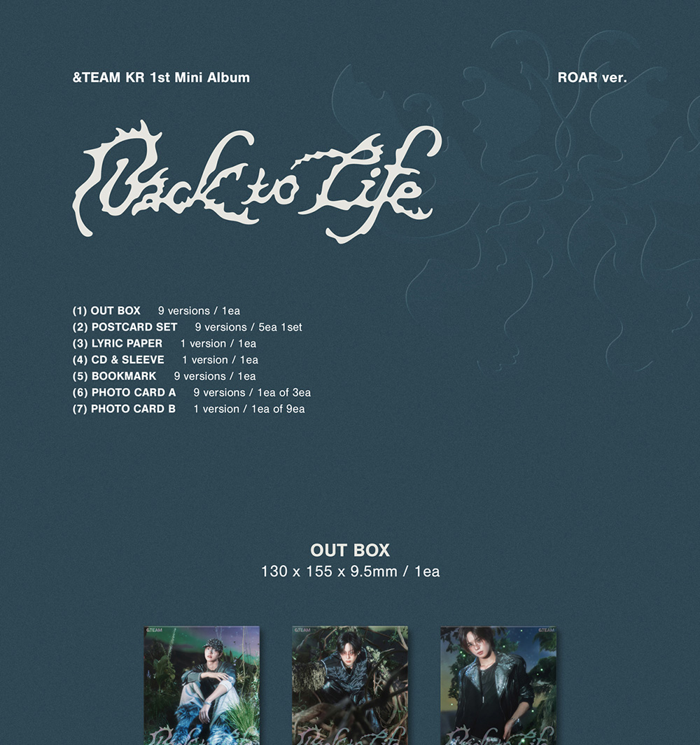 POB](Roar ver.) &TEAM [Back to Life] KR 1st Mini Album (28th Oct