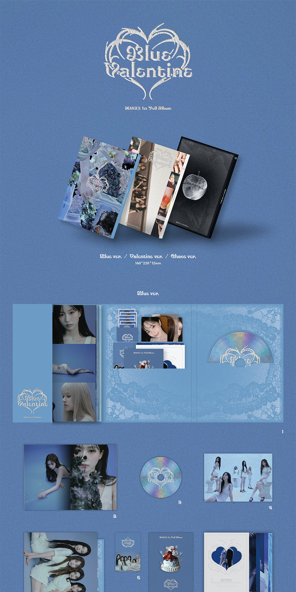 Makestar POB) NMIXX - 1st Full Album [ Blue Valentine ]_Booklet