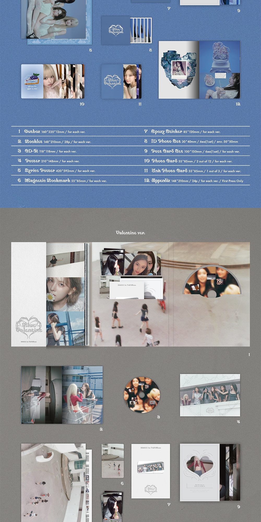 Makestar POB) NMIXX - 1st Full Album [ Blue Valentine ]_Booklet