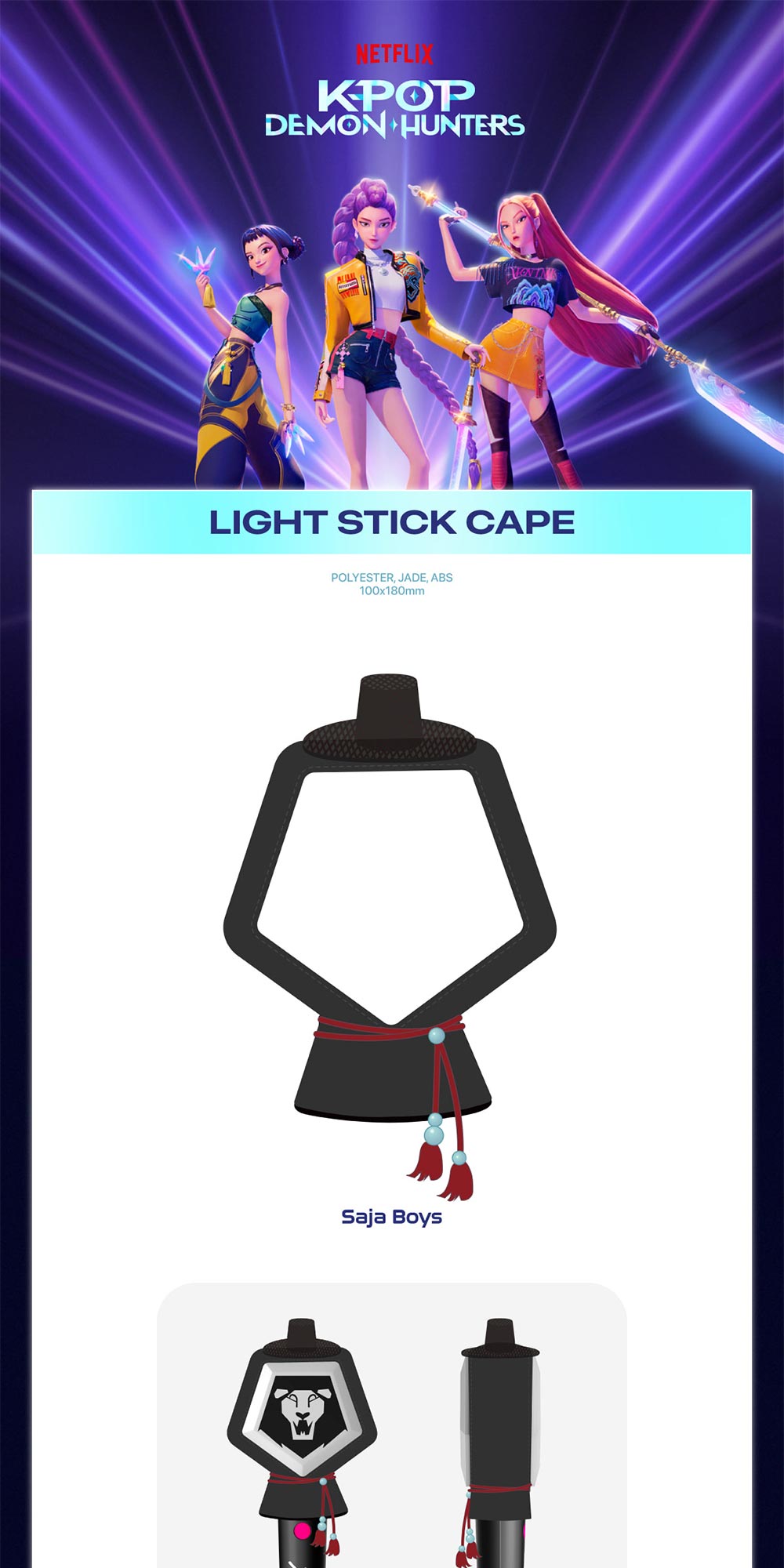 KPOP DEMON HUNTERS Official Light Stick Cape | Shopee Brasil