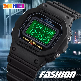 SKMEI 1628 Relógio Esportivo Digital Multifuncional Homens 2 Relógios De Pulso Masculinos De Contagem Regressiva Moda Retro reloj hombre