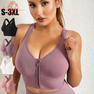 Vest zipper no steel ring fitness running fitness bra
