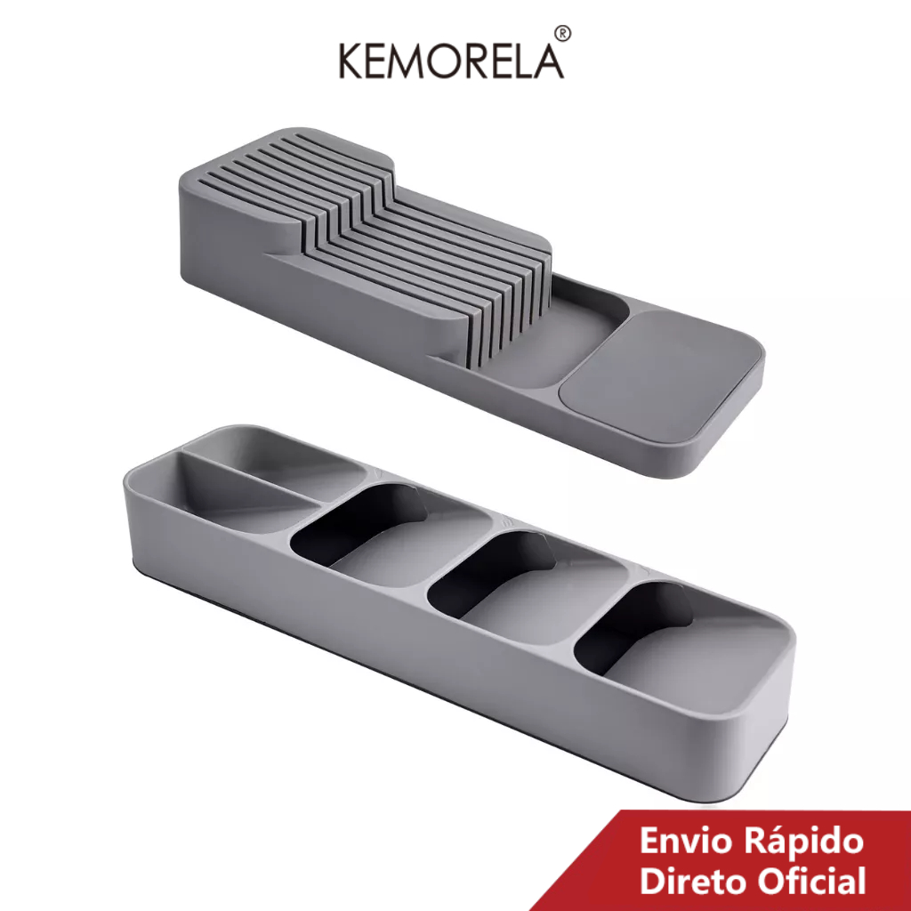KEMORELA Bandeja De Armazenamento De Talheres Organizador De Gavetas De Cozinha