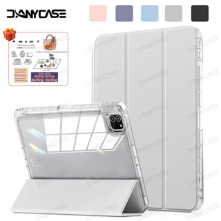 DANYCASE Caixa Acrílica Transparente Para iPad 2022 Air 5 9,7 5/6th 2021 10,2 Polegadas 7/8/9th Generation 4 10th 10,9 Pro 11 12,9 Mini 6 Capa Com Porta-Caneta