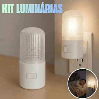 Luminária LED Noturna de Tomada com Iluminação Suave e Econômica