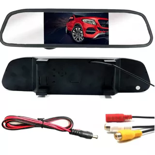 Retrovisor Visor Espelho Tela Lcd Veicular + Câmera De Ré