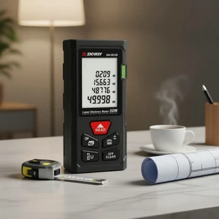 SNDWAY Mini Medidor de Distância a Laser, Telemetro Digital Profissional 40m/60m/100m, Autocalibração, Max/Min e