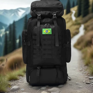 Mochila 90Litro Grande Camping Reforçada Impermeável Cargueira Trilha Viagem