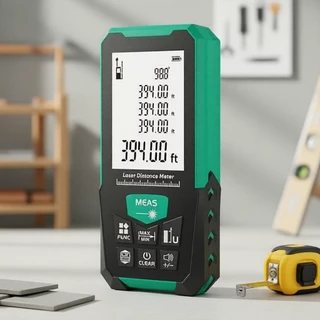 Medidor de Distância a Laser Portátil One Piece 120m Verde com 10 Modos & Nível Eletrônico Integrado