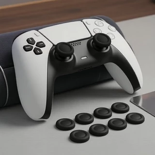 6 peças conjunto de tampas de joystick para PS5/PS4, peças de substituição, acessórios antiderrapantes