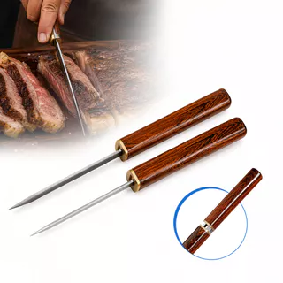 Kit Facas Cutelo Aço Inox com Bainha para Churrasco e Cozinha