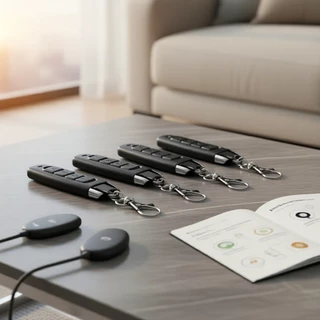 Duplicador de Chave Remota de Clonagem 433MHz para Portas, Garagem e Portão, 4 Teclas, 2/3/4 Peças em Oferta na Shopee