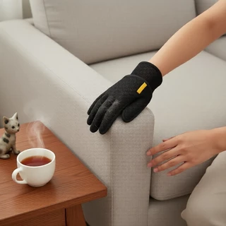 Luva Removedora de Pelos de Pet Reutilizável, Malha Preta, Lavável, Luva de Limpeza Ergonômica em Oferta na Shopee