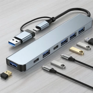 Hub Divisor 7 Portas USB A C para Macbook, PC, Laptop, Uso no Escritório em Oferta na Shopee