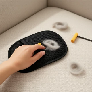 Luva Ergonômica Removedora de Pelos para Pets, Malha Preta, Reutilizável e Lavável em Oferta na Shopee