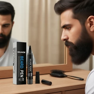 EELHOE Lápis Preenchedor de Barba – À Prova d’Água, Modelagem e Contorno Naturais para Barbas Masculinas em Oferta na Shopee