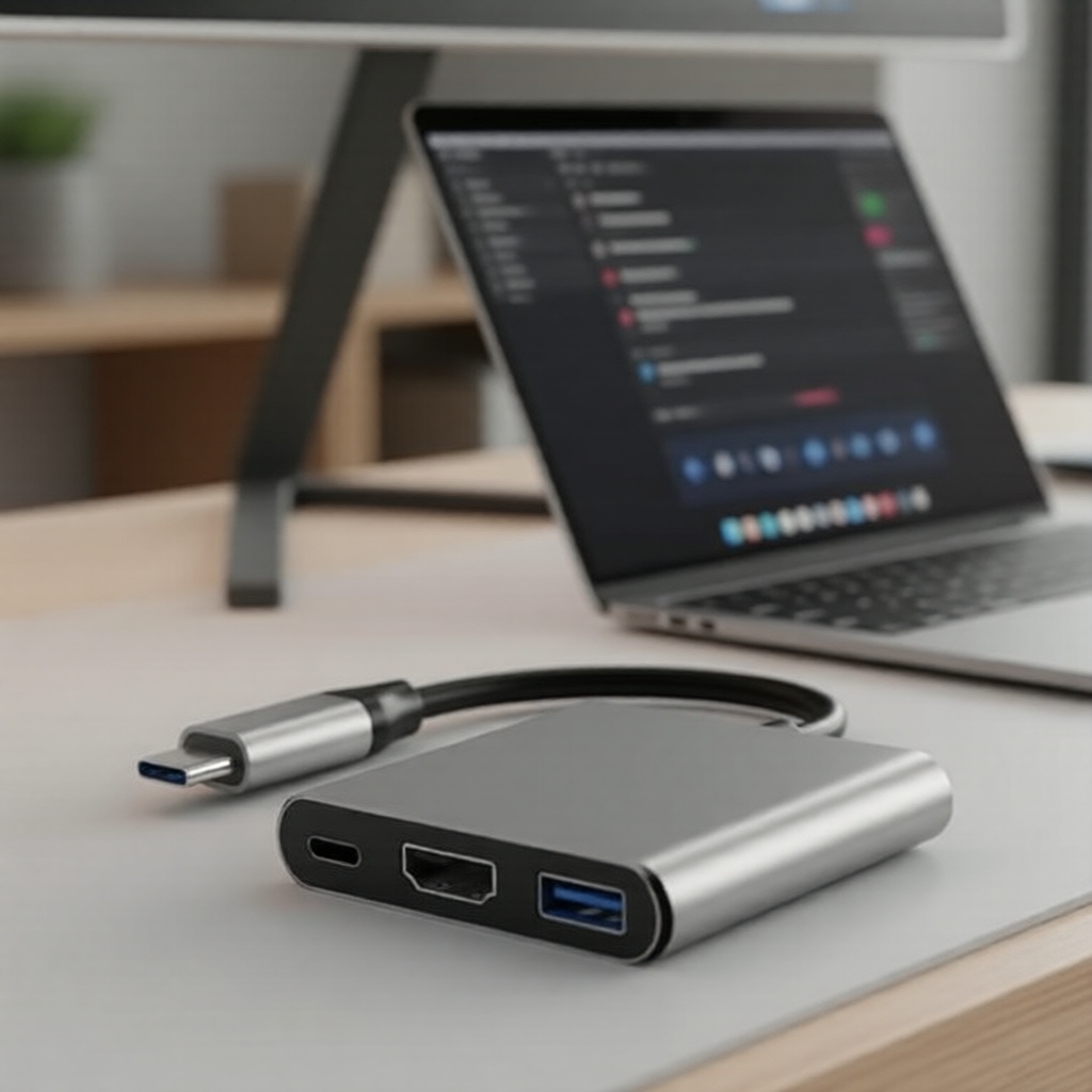 Hub USB C 3 em 1 com carcaça de alumínio, saída HD 4K, adaptador PD ...