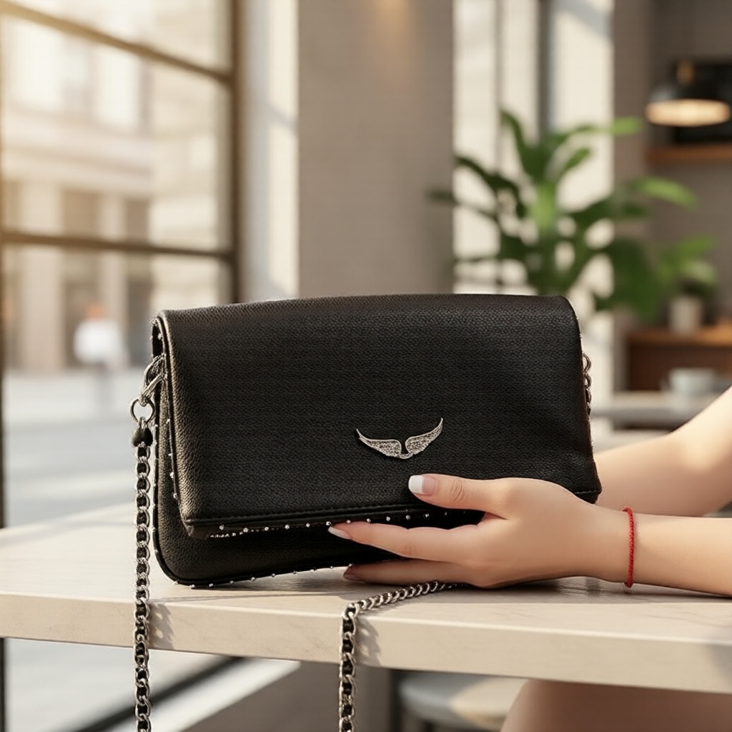 Sadig Volfia 2025 Bolsa Feminina Leve, Preta Mini, Transversal Estilo ...