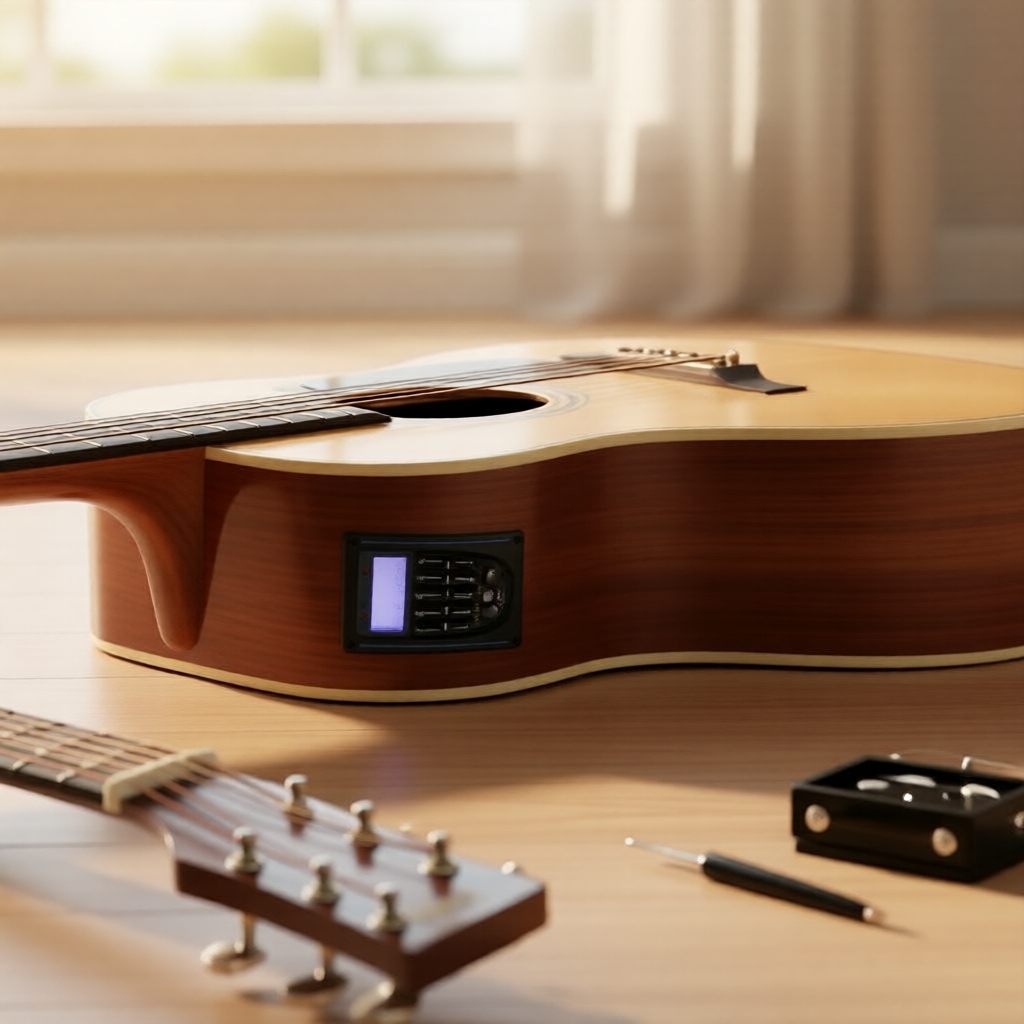 Pré-amplificador de Guitarra Acústica LC-5 com EQ de 5 Bandas, Captador ...